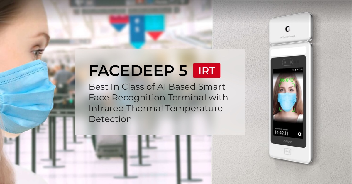 reconocimiento de rostros Anviz facedeep 5 Irt controladora de acceso la temperatura measurment 
