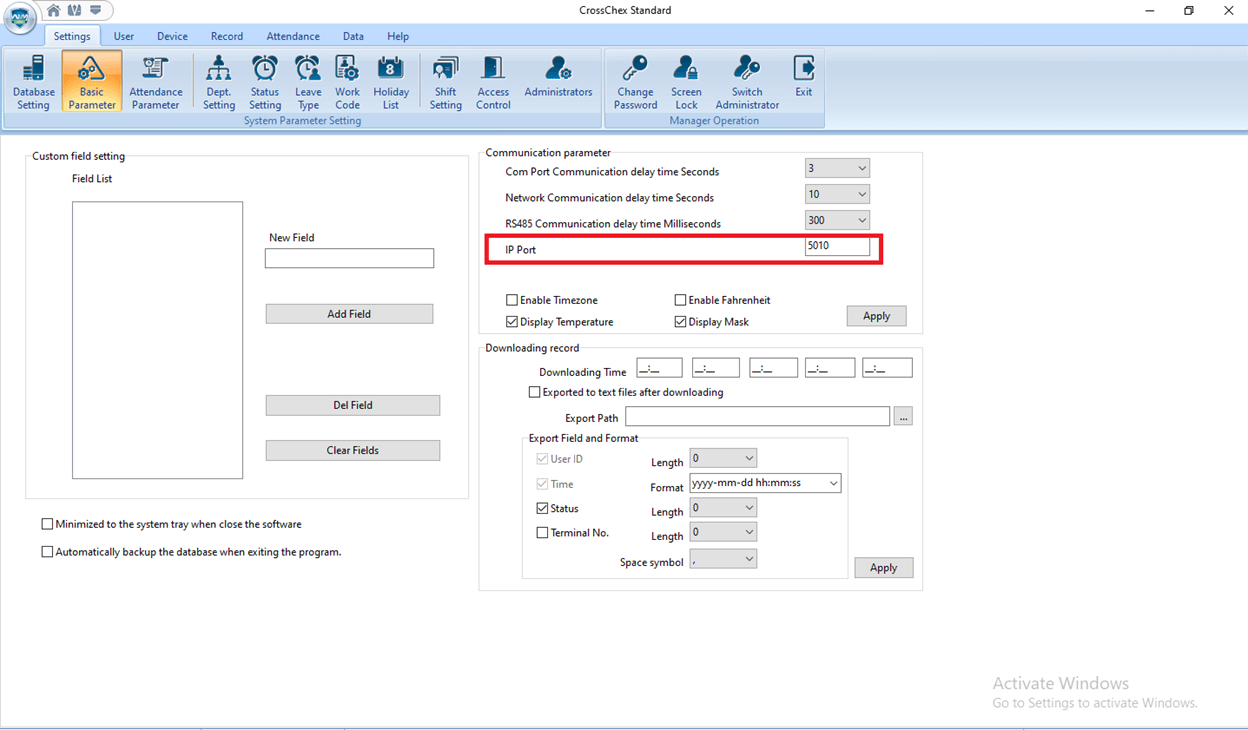 basic parameter