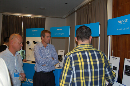Delegates receiving a hands-on on demonstration on Anviz products